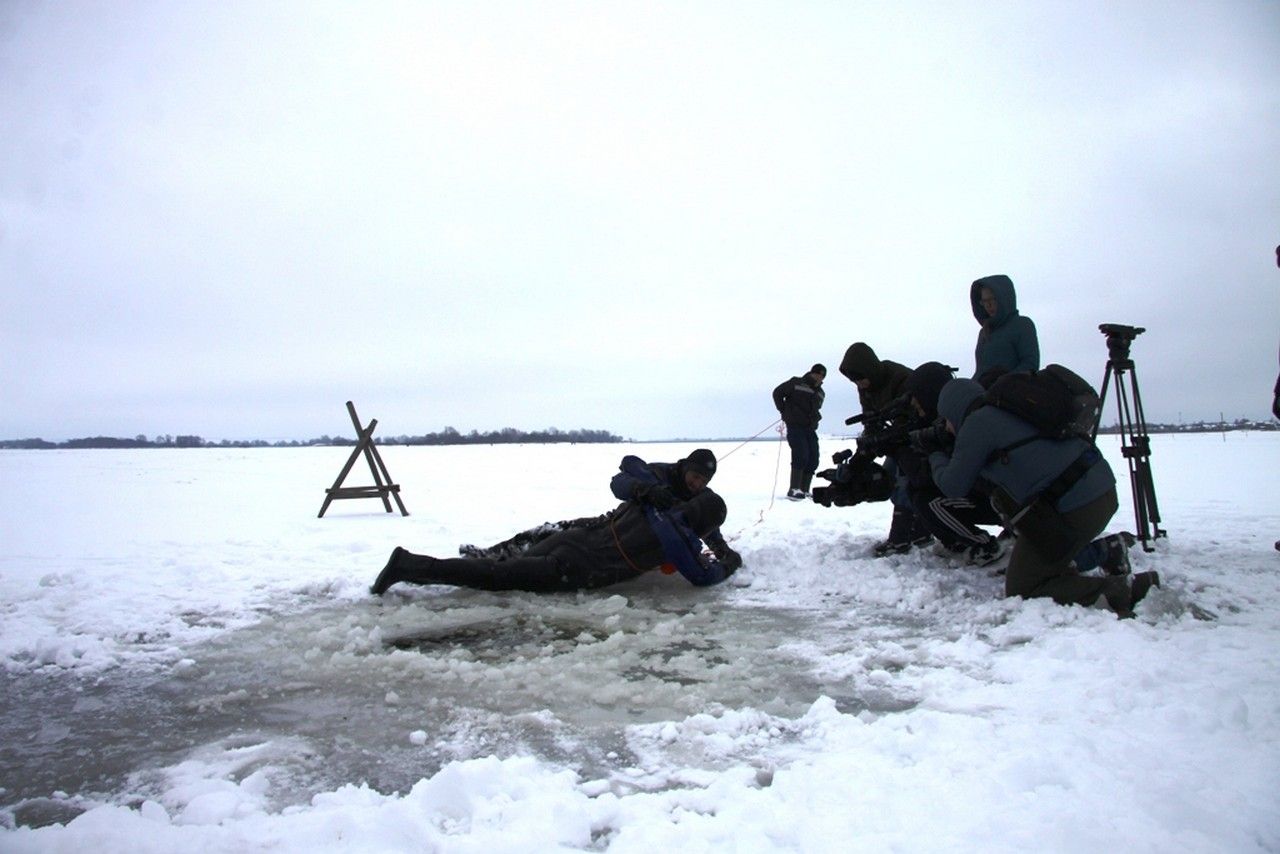 На ледовой переправе Зеленодольск – Нижние Вязовые ликвидировали условную ЧС