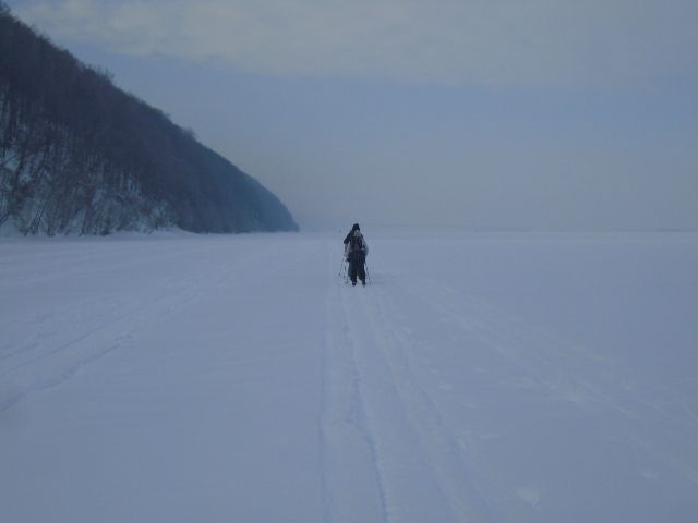 Фото: 40 км по волжскому льду прошли зеленодольцы