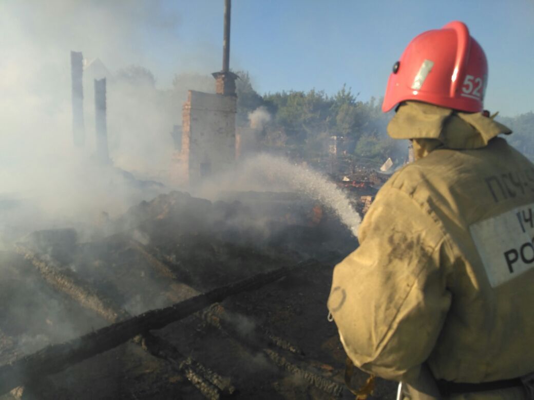 В Нижних Вязовых на пожаре удалось отстоять девять строений