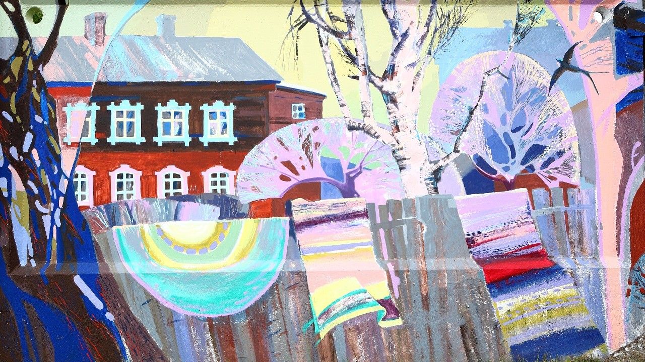 Разрисованная стена на ул.Молодёжной стала туристической фишкой Зеленодольска