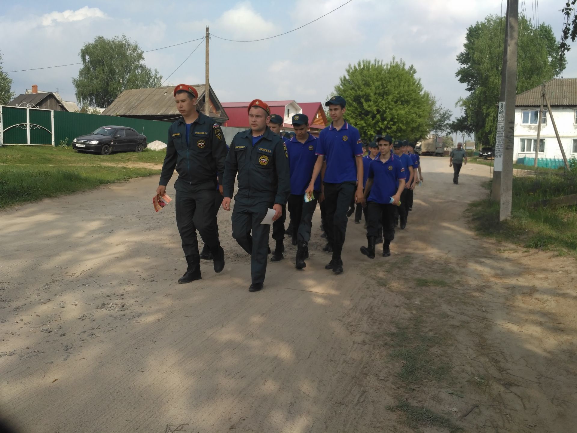 В пгт Васильево кадеты МЧС напомнили о мерах пожарной безопасности