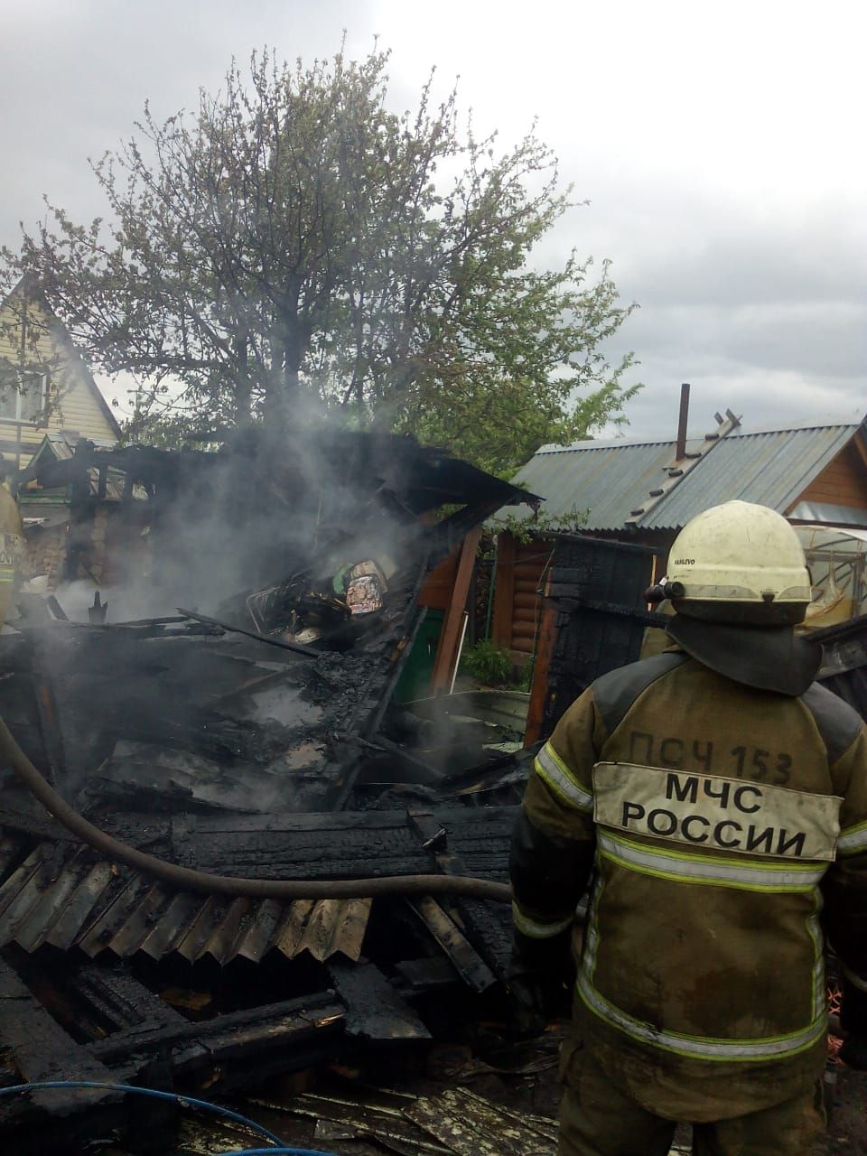 В садовых общества Зеленодольского района произошли два пожара