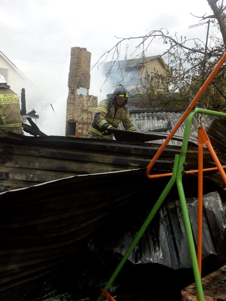 В садовых общества Зеленодольского района произошли два пожара