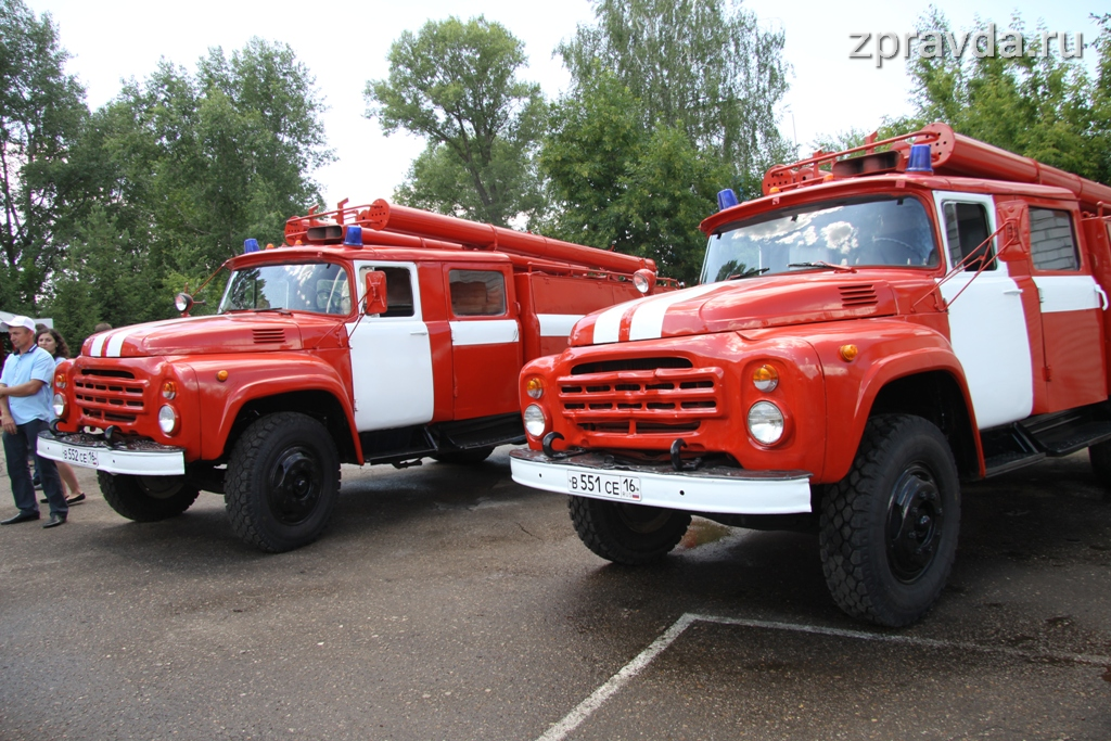 Зеленодольский гарнизон получил две новые пожарные машины от компании POZIS