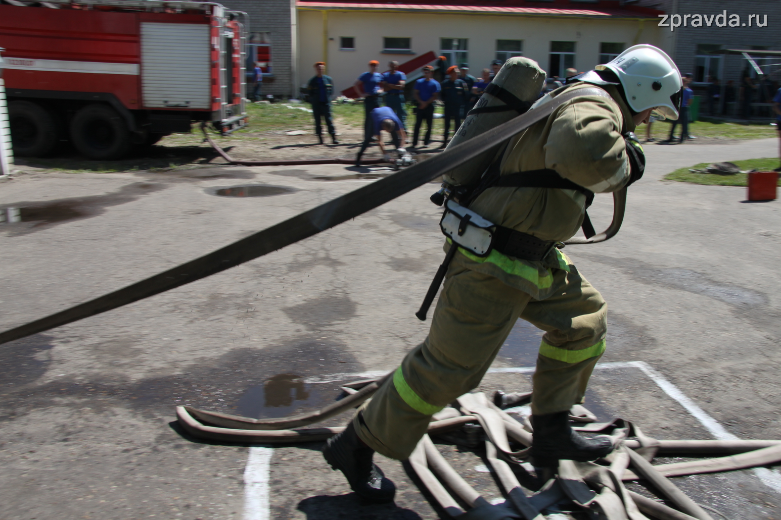 В Зеленодольском гарнизоне прошли соревнования, посвященные памяти погибших пожарных