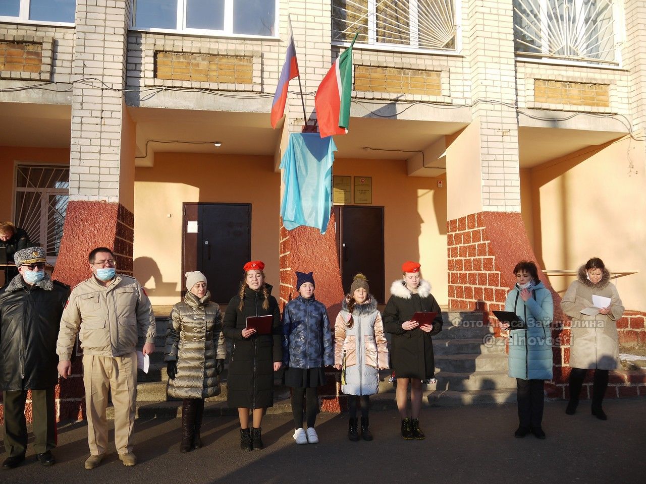 Во дворе школы № 17 прошёл митинг, посвящённый дню рождения Героя СССР Николая Андреевича Катина