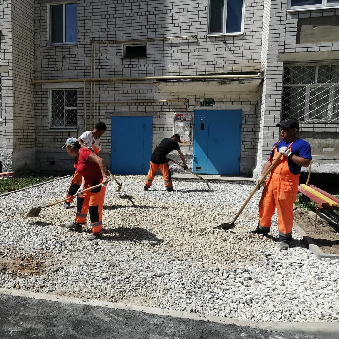 Как идёт ремонт во дворах микрорайона Мирный в Зеленодольске