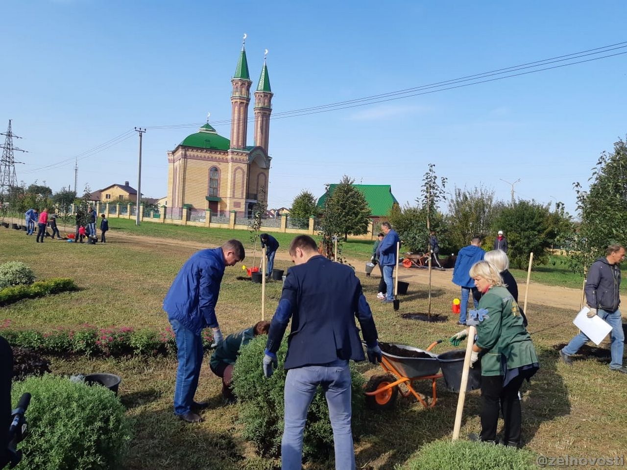 Креатив по-зеленодольски: на улице Столичной высаживают 100 деревьев в честь 100-летия ТАССР