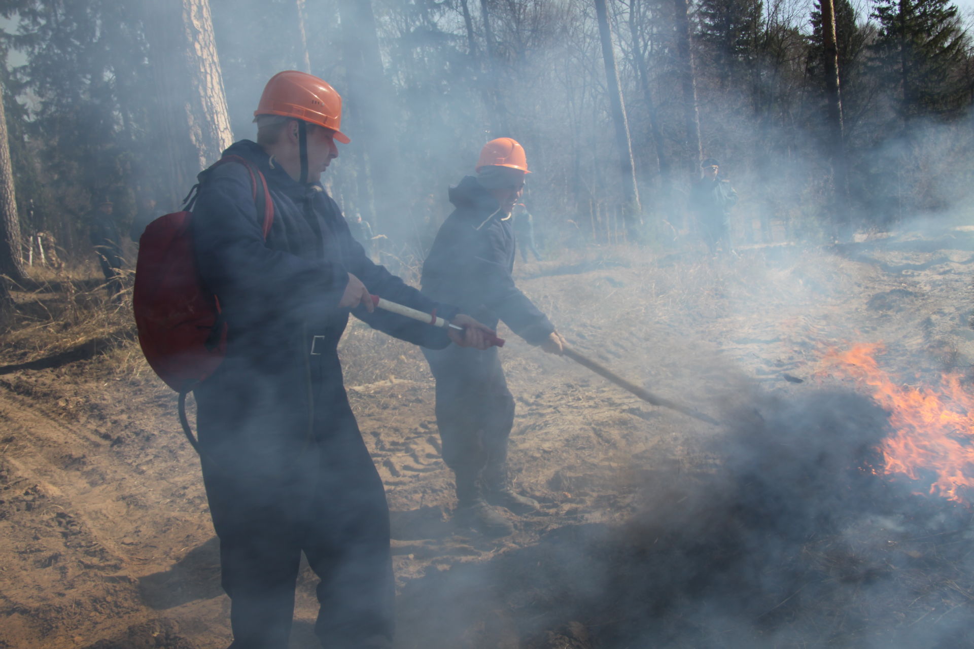В Зеленодольском лесничестве провели пожарно-тактические учения