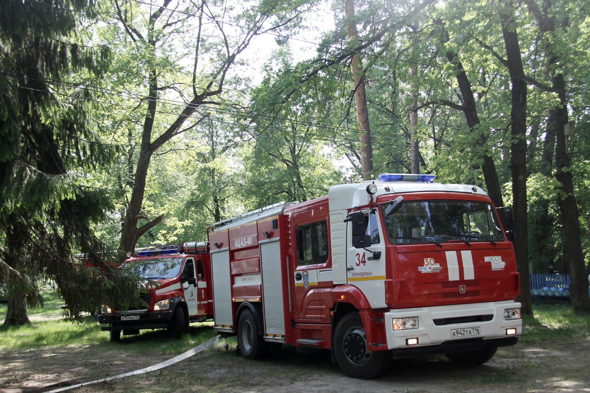 Зеленодольские пожарные провели пожарно-тактические учения в детском оздоровительном лагере «Горьковец»
