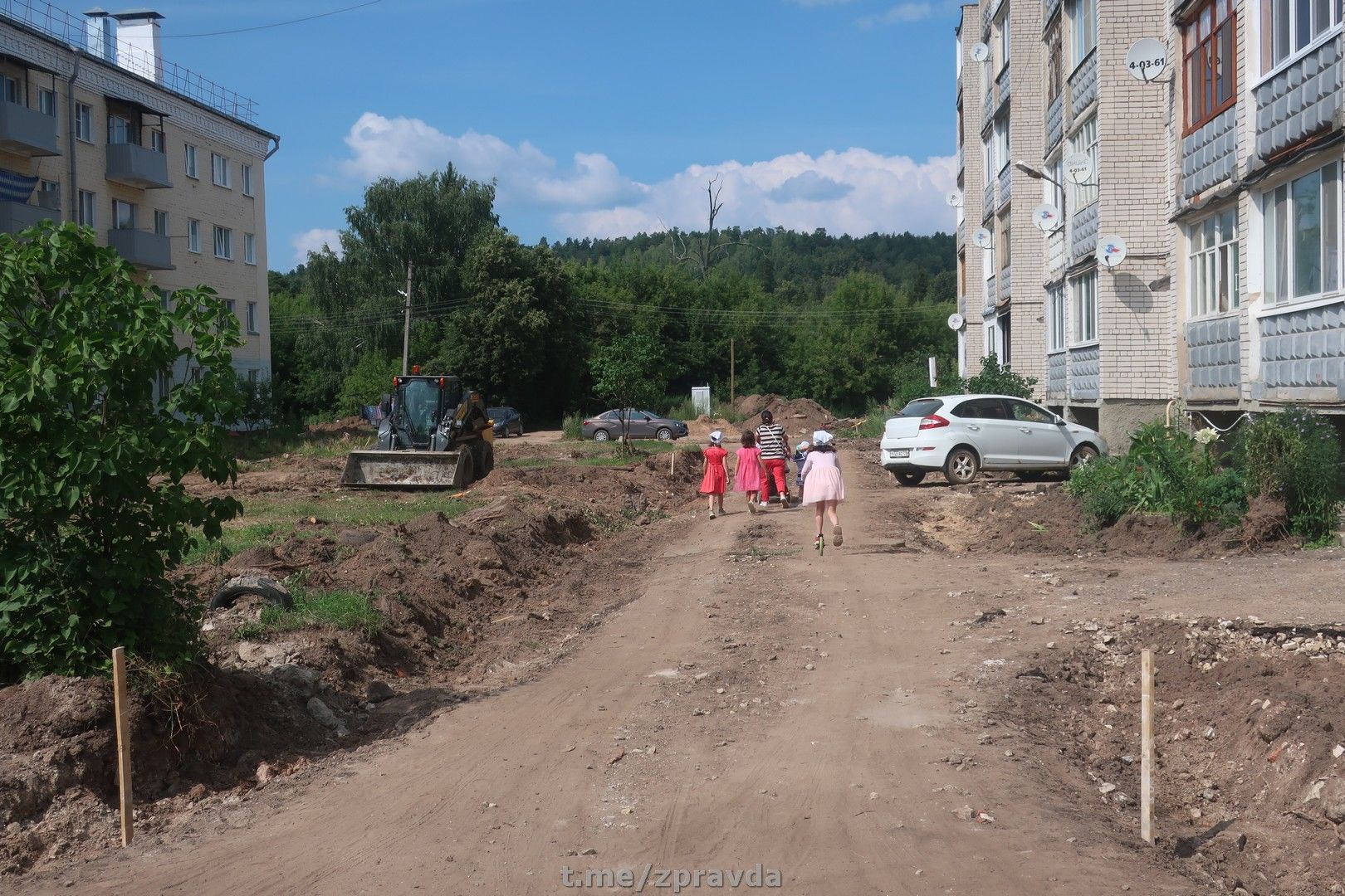 В Зеленодольске на ул.Загородной идут масштабные дорожные работы