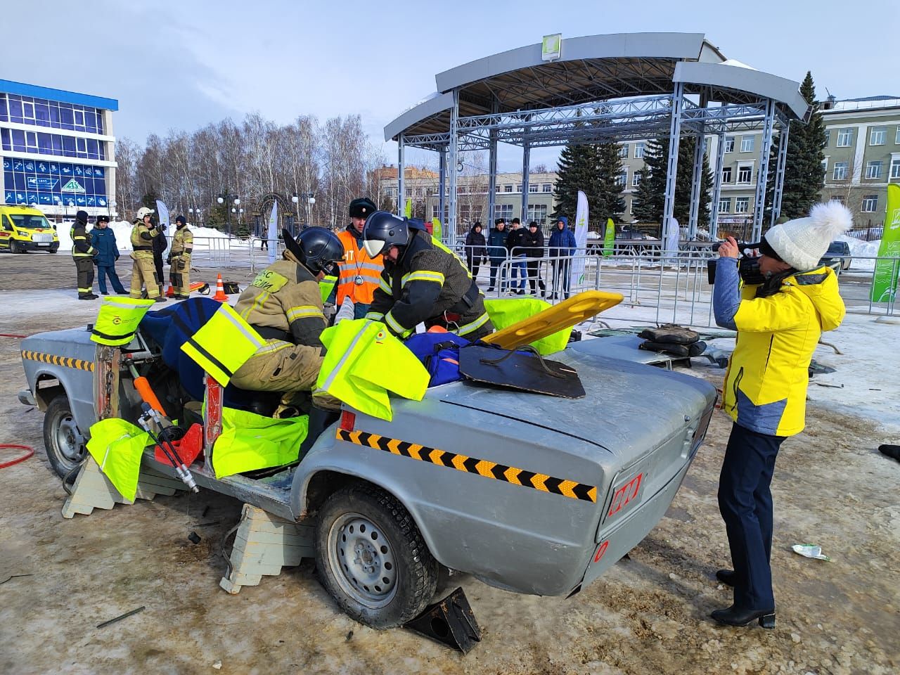 В Зеленодольске провели республиканские соревнования по проведению аварийно-спасательных работ