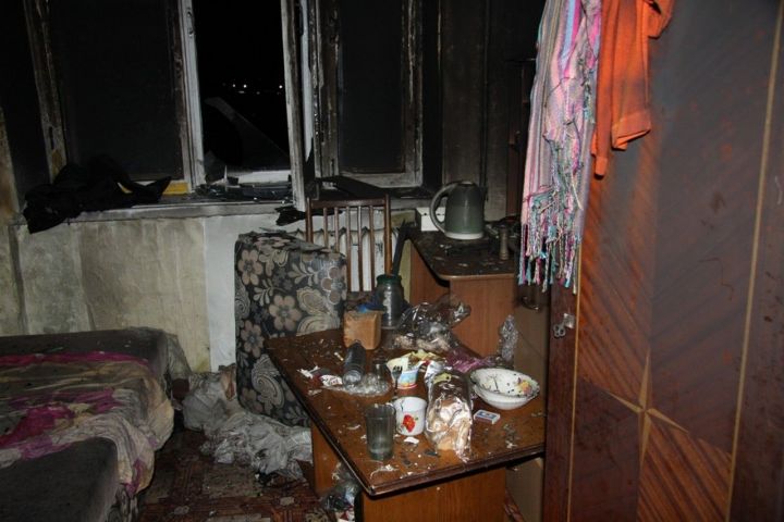В доме №1 по улице Чапаева на пожаре погиб 46-летний житель Зеленодольска