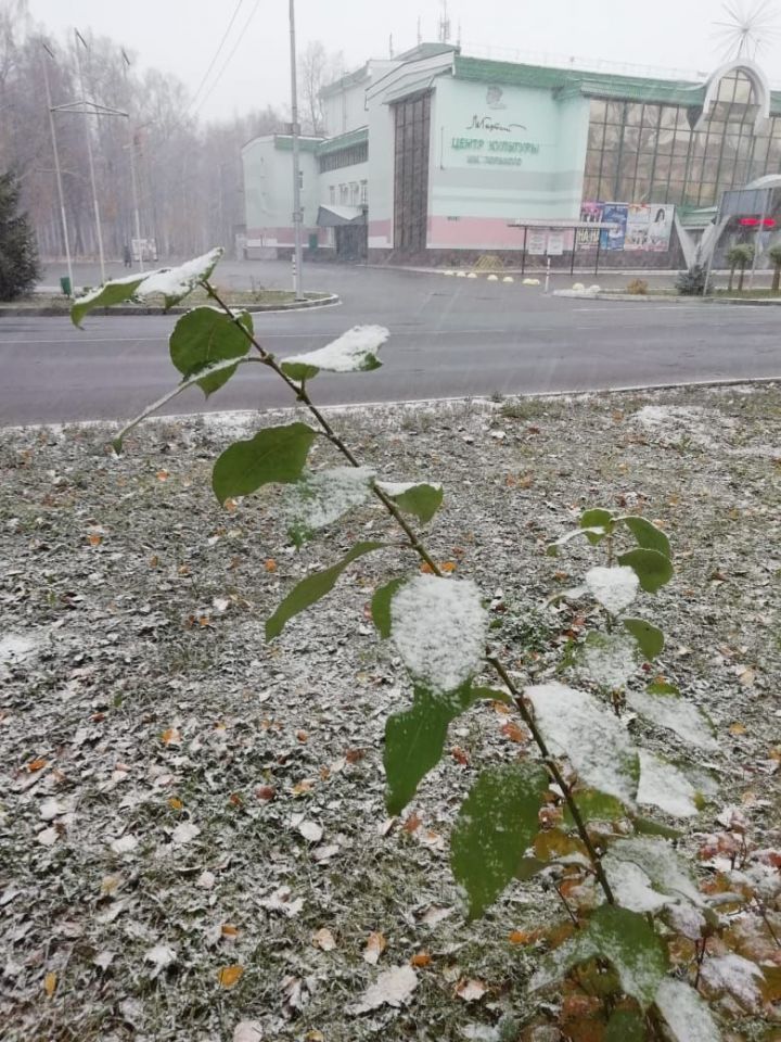 Фоторепортаж: 28 октября. Первый снег в Зеленодольске