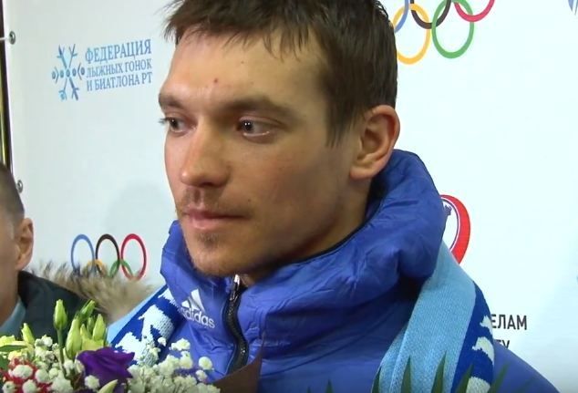 Как встретили Олимпийского призера - зеленодольского лыжника Андрея Ларькова в Татарстане [видео]