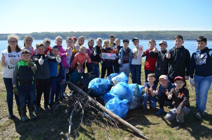 Как зеленодольские школьники участвовали в акции «Чистые берега»