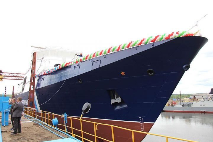 В Зеленодольске спустили на воду пограничный сторожевой корабль 1-го ранга "Анадырь"
