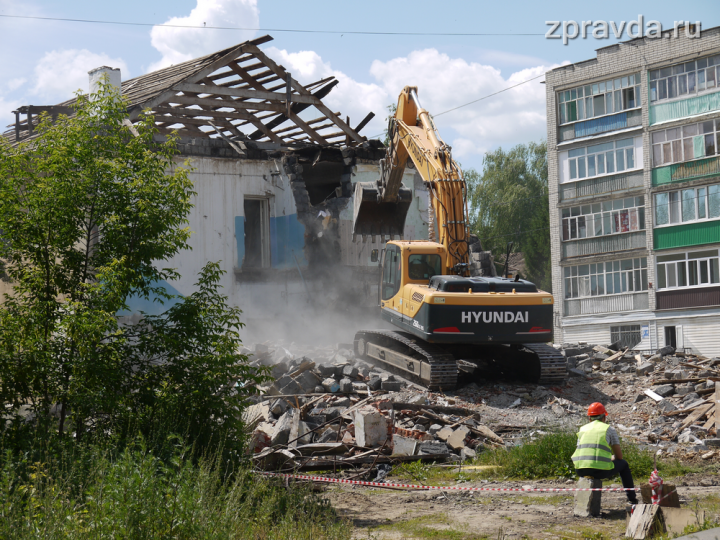 В Зеленодольске  снесли известный аварийный дом № 6 по улице Туктарова