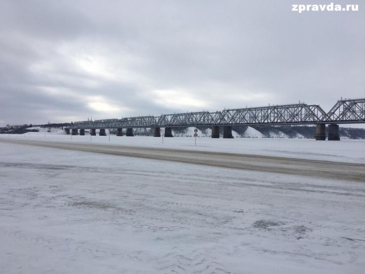 Ледовая переправа Зеленодольск-Нижние Вязовые продолжает работать