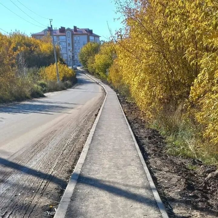 В посёлке Васильево Зеленодольского района построили новый тротуар