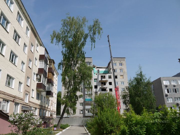 Восстановление дома №39а по ул.Ленина, пострадавшего от взрыва, продолжается