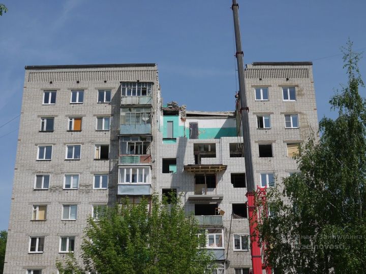 Восстановление дома №39а по ул.Ленина, пострадавшего от взрыва, продолжается