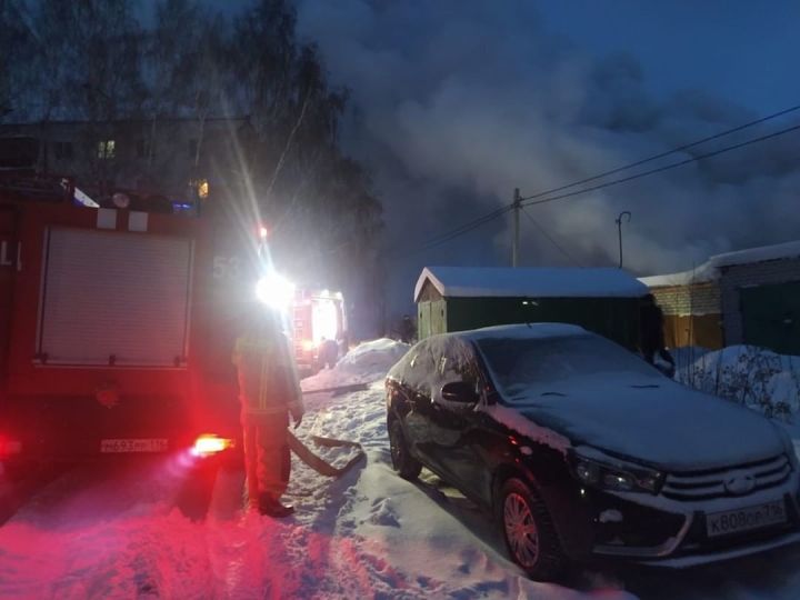 В Зеленодольске произошел пожар в одном из садовых домиков на улице Столичная