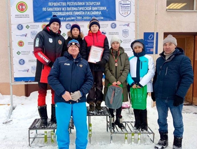 Сборная команды села Нурлаты приняла участие в Первенстве РТ по биатлону