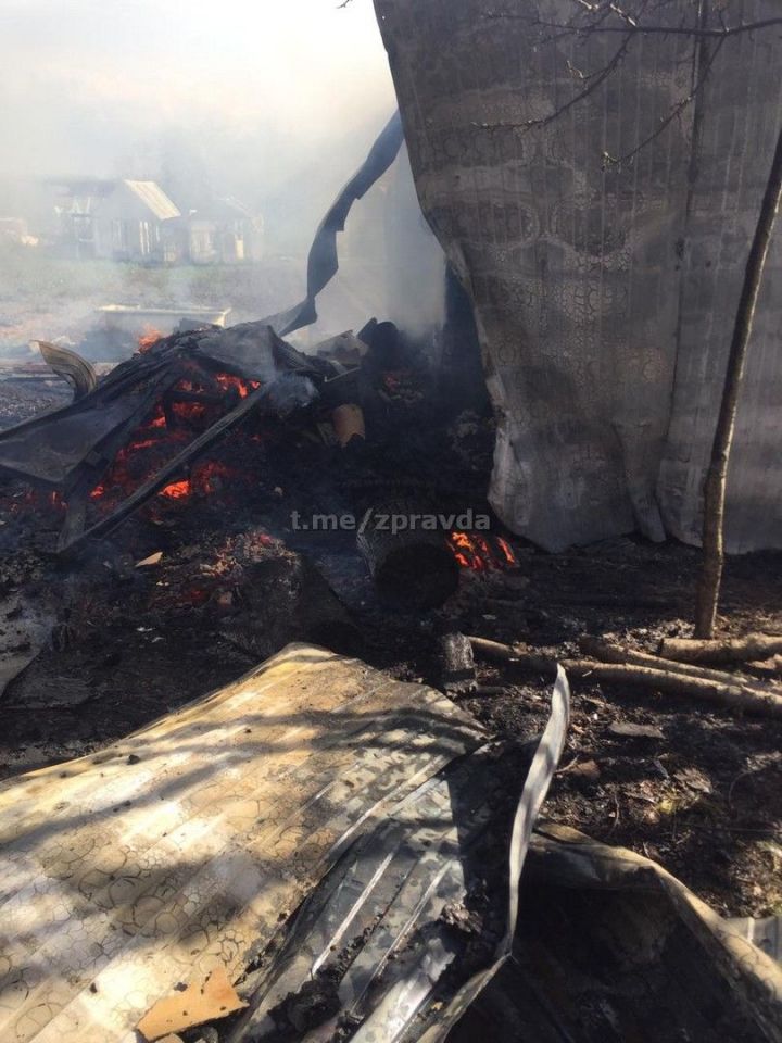 Из-за неисправной печи в Зеленодольском районе сгорела баня
