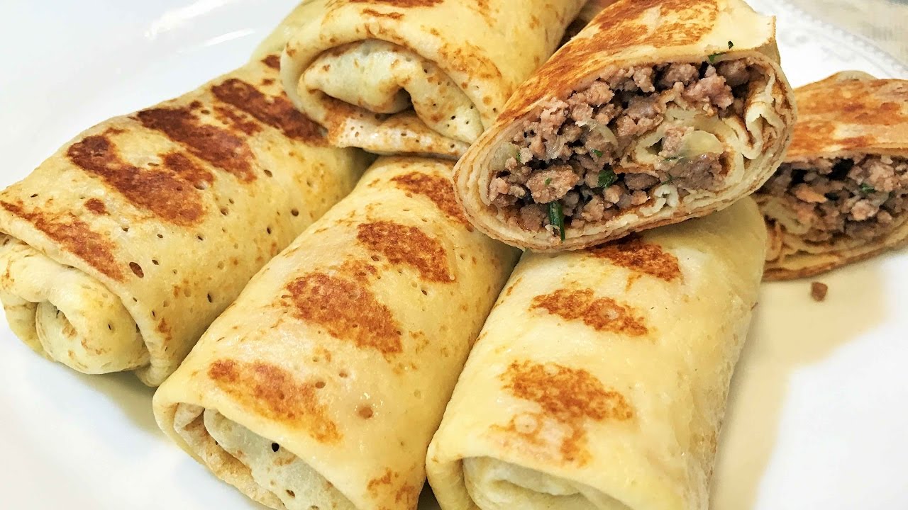 Блинчики с мясом на праздничный стол