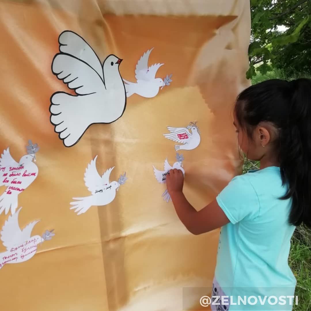 Жители села Малые Ширданы присоединилсь к акции "Голубь мира"