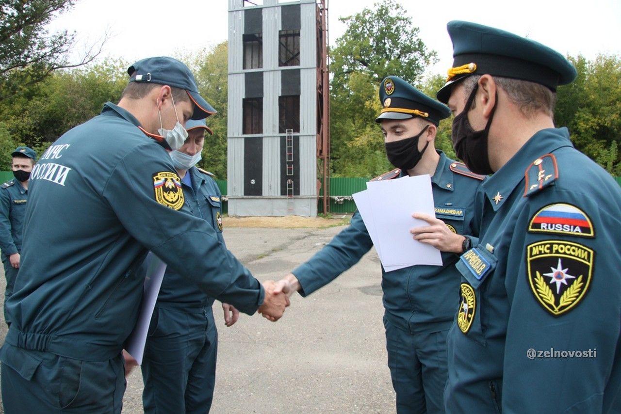 В  Зеленодольске провели соревнования по пожарному многоборью