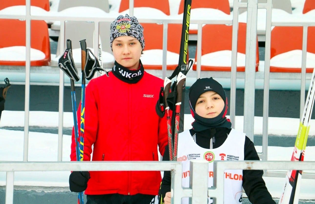 Воспитанники зеленодольской спортшколы № 4 выступили на чемпионате и первенстве Казани по зимнему дуатлону