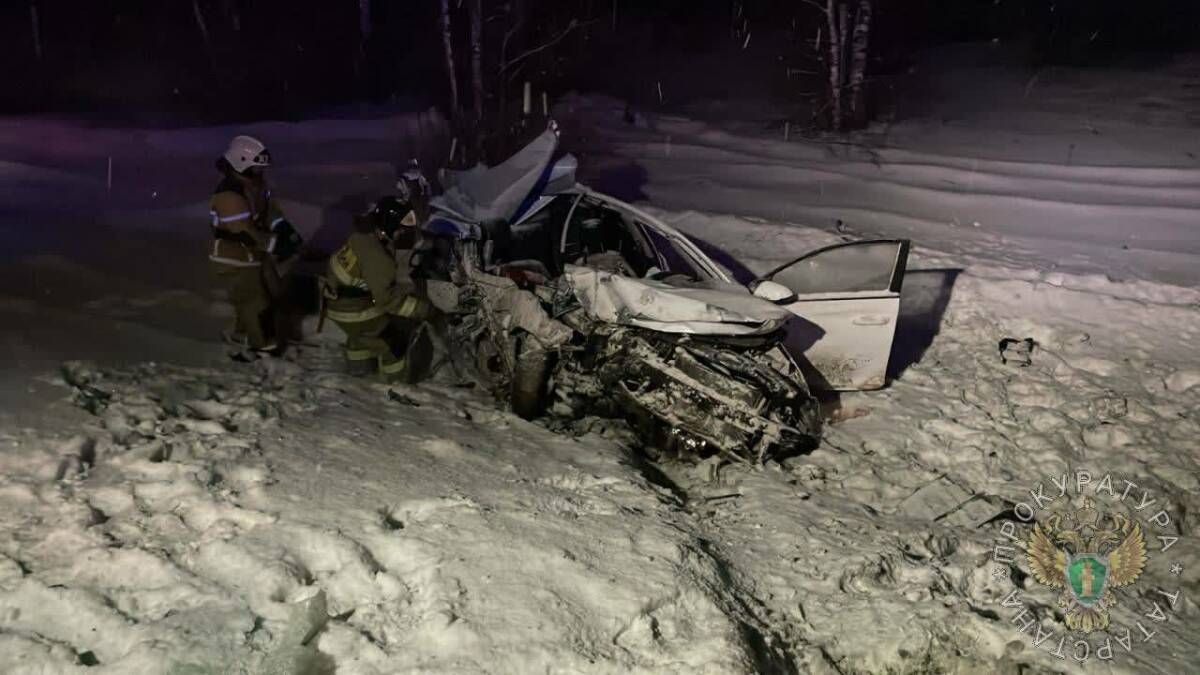 В ДТП с грузовиком на трассе Татарстана погибли два человека