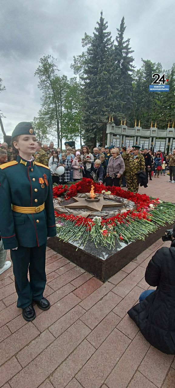 По улицам Зеленодольска проходит шествие к Парку Победы