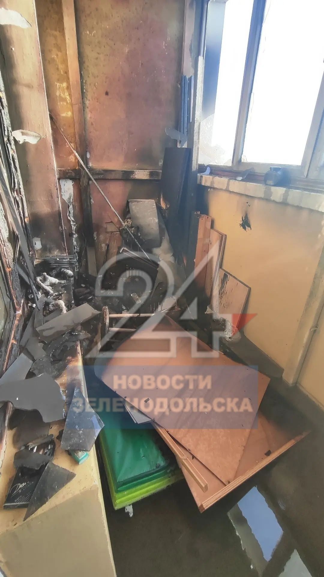 Пожар произошел в доме 19а на улице Сайдашева