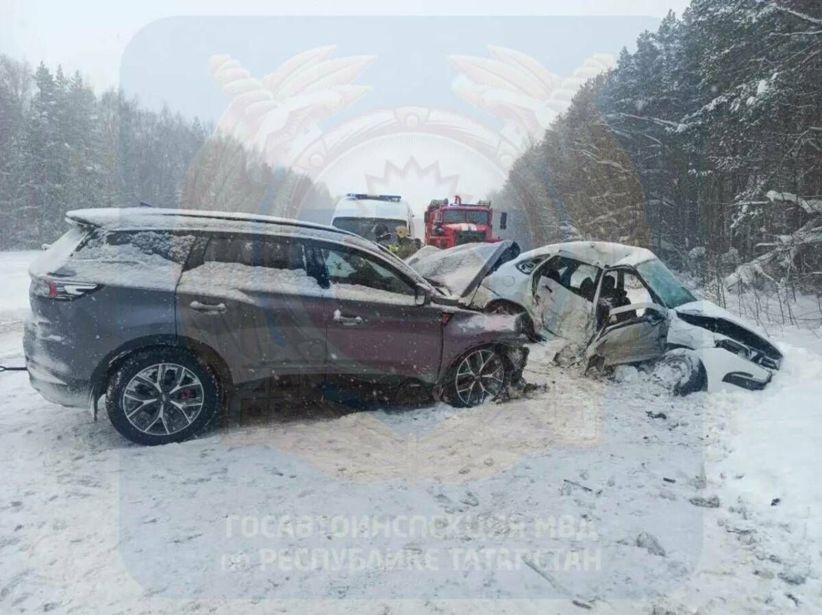 В Высокогорском районе РТ погибли супруги, выехав на встречную полосу