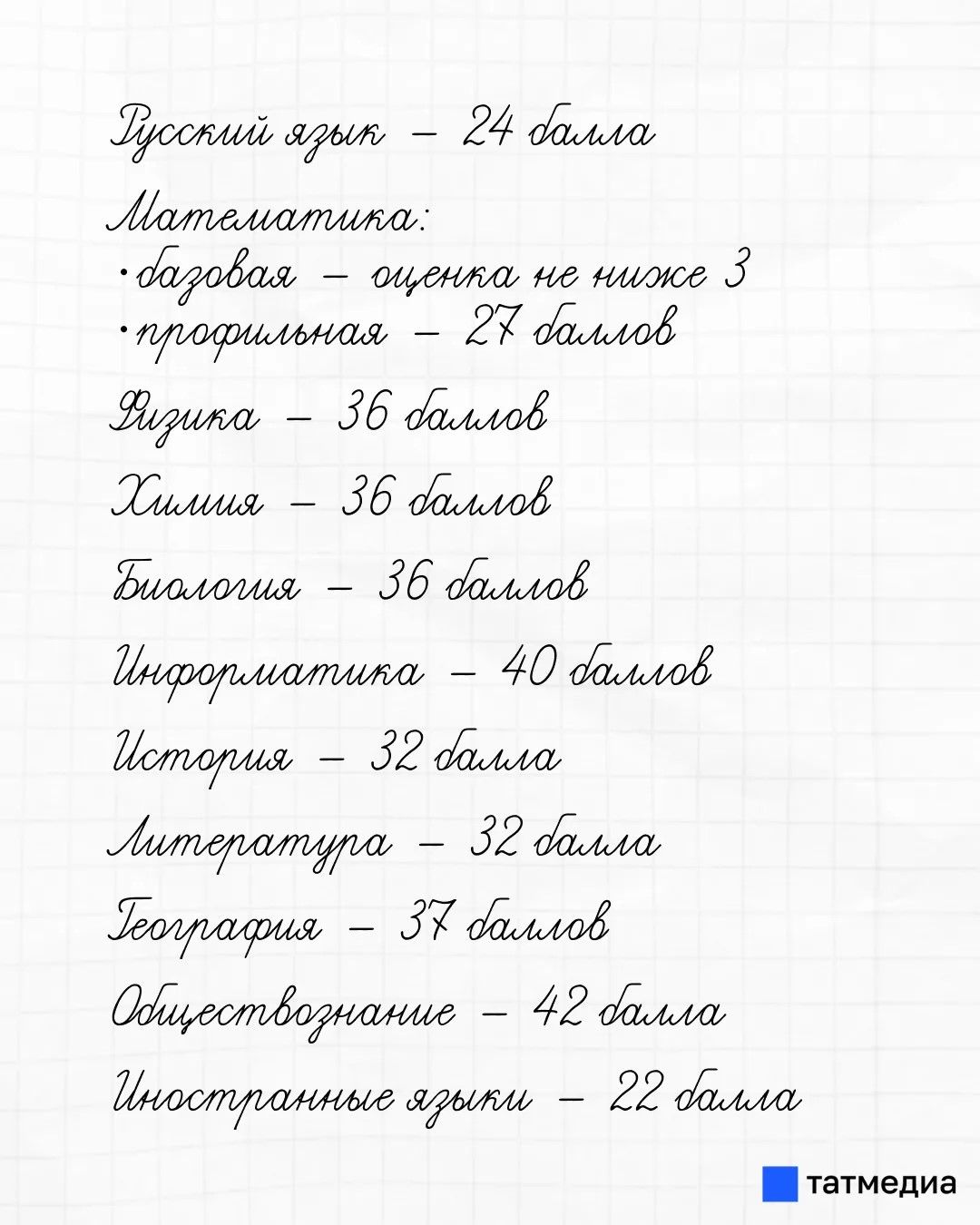 Выпускникам напомнили, сколько баллов ЕГЭ нужно для аттестата