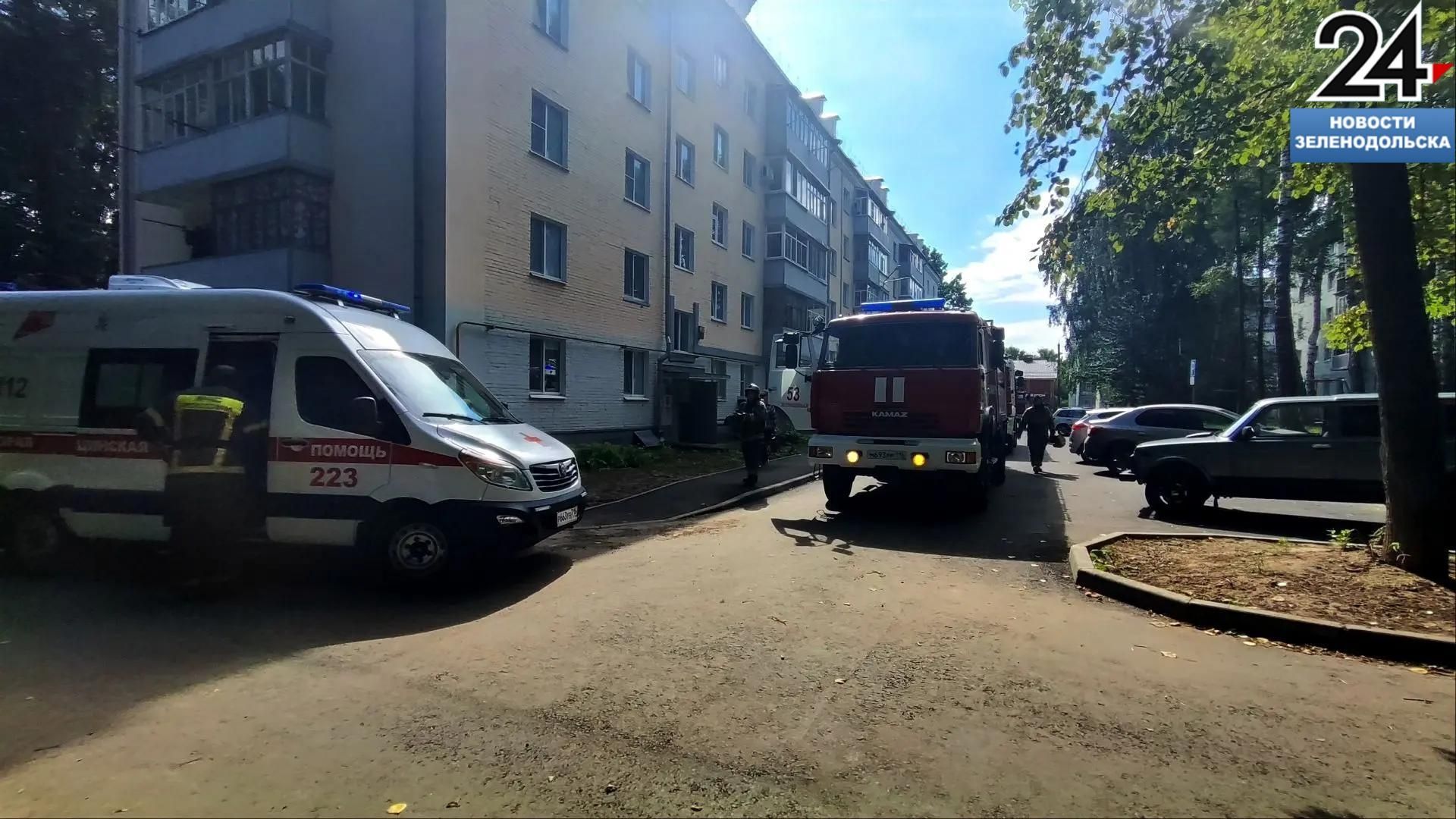 Пожар произошёл в одной из квартир в доме 18 на улице Фрунзе