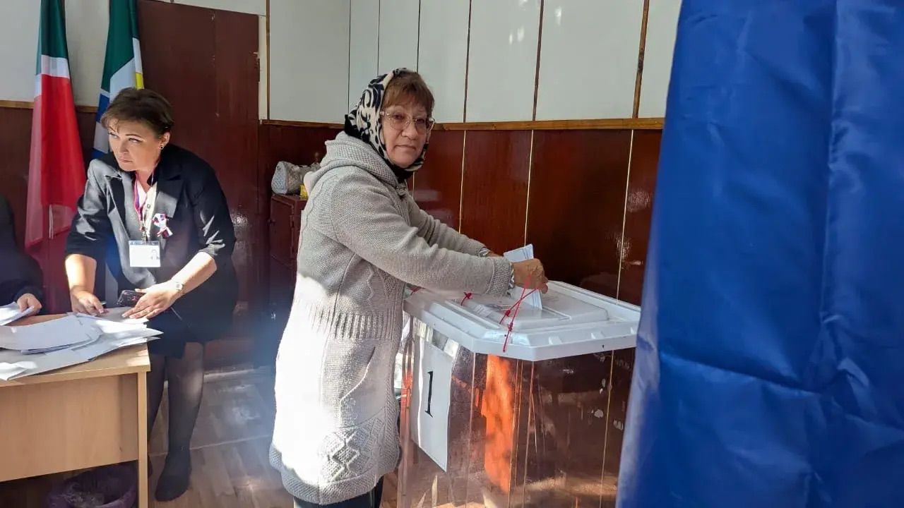 Жители села Нурлаты активно голосуют на выборах