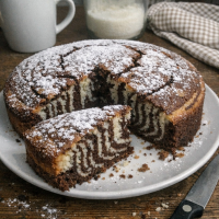 Манник «Зебра» на кефире: тот самый пирог из детства