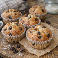 Воздушные кексы на сгущёнке с изюмом: пышные, как у бабушки