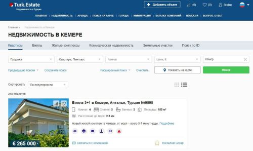 Виллы и апартаменты в Кемере: выбор и характеристики потенциальных объектов