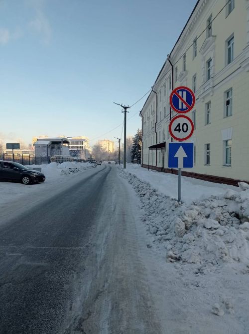 В Зеленодольске на улице Юности установлен знак «Одностороннее движение»