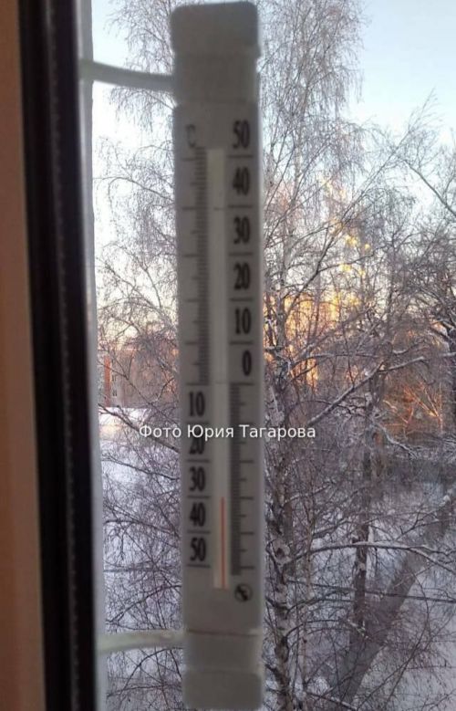 Мобильный репортёр: градусники в Зеленодольске показывают -30 градусов