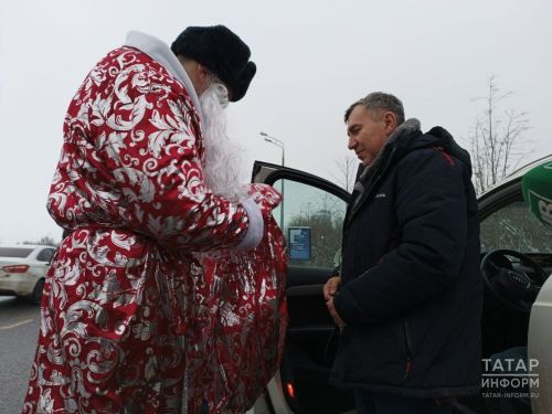 Выпил – становись пешеходом: в Казани проводятся праздничные рейды ГИБДД с участием Деда Мороза