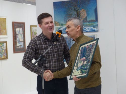 В Зеленодольской художественной галерее состоялось открытие двух выставок — художников Рушана Хисамова и Туктара Мухамадеева