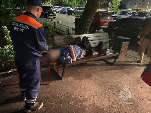 В Татарстане пожилой мужчина засунул голову в поручень скамейки и не смог достать её обратно