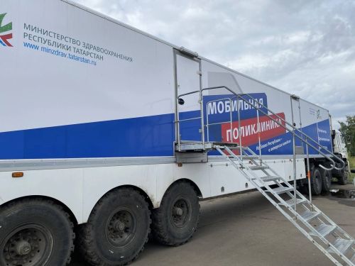 В селе Большие Ключи продолжает работать мобильный комплекс Городской клинической больницы №7 Казани