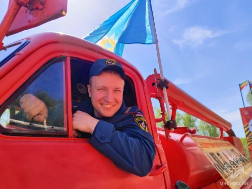 В Зеленодольске прошел автопробег в честь 375-летия пожарной охраны России